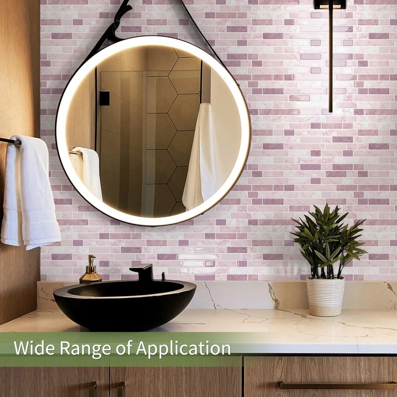 MOONFUN Thicker Design Peel and Stick Tile Backsplash,10 Sheet of