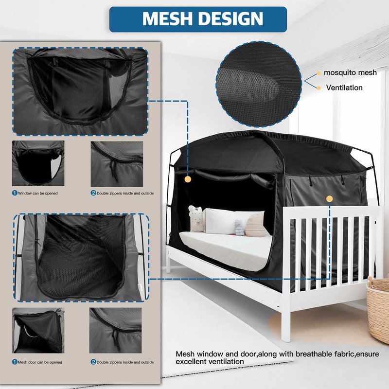 Bed Tent,Portable Privacy Sleeping Bed Canopy,Blackout 90% Drapes for Kids