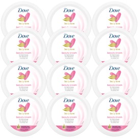Dove Lotion, Beauty Cream - Light, Fast-Absorbing Face and Body Cream for Normal to Dry Skin, 24-Hour Moisture, Travel Size, 2.53 Fl Oz (Pack of 12)