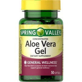IKJ Concentrated Aloe Vera Gel Dietary Supplement, 50 Count