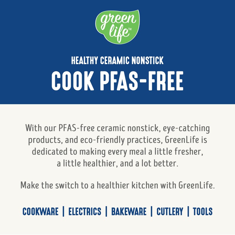 GreenLife 6QT Slow Cooker, Non-Toxic PFAS-Free Ceramic Nonstick Removable Interior