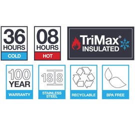 EcoVessel 's Perk-16oz (473ml) Drinking Bottle, Jazz Red, 16oz