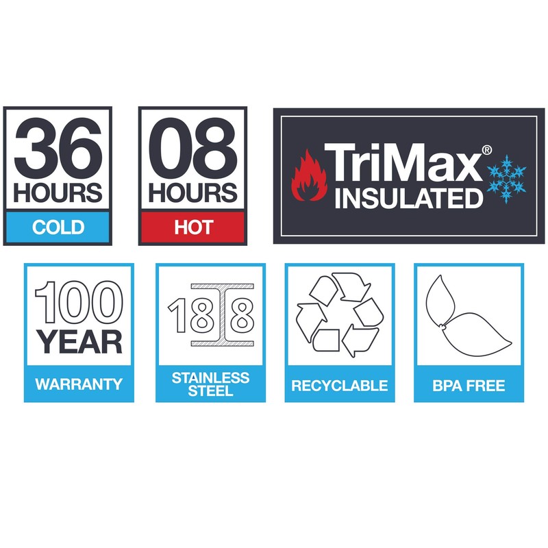 EcoVessel 's Perk-16oz (473ml) Drinking Bottle, Jazz Red, 16oz