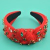 ABONDEVER Christmas Headbands for Women Rhinestone Beaded Knotted Headband Crystal