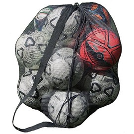 Soccer Ball Bag - Sports Equipment Bag, Mesh Laundry Bag, Beach Bag or Snorkel Gear Bag with Shoulder Strap - Extra Large 30 Inches X 40 Inches Commercial Grade Mesh - Perfect for Equipment Storage, Soccer Balls, Scuba Gear, Beach Toys, Basketball Bag an
