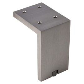 Gedotec Fonda Chest of Drawers Foot Height-Adjustable Furniture Foot Stainless Steel Matt Cabinet Foot Vintage Square Height 100 mm Load Capacity 100 kg 1 Piece Design Base Foot Aluminium for Couch