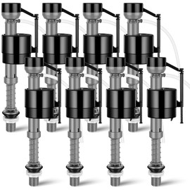 Lasnten 8 Pieces Toilet Fill Valve Toilet Tank Replacement Kit Toilet Valve Replacement Kit Toilet Flush Valves Toilet Parts Inside Tank for Tank and Bowl Water Control