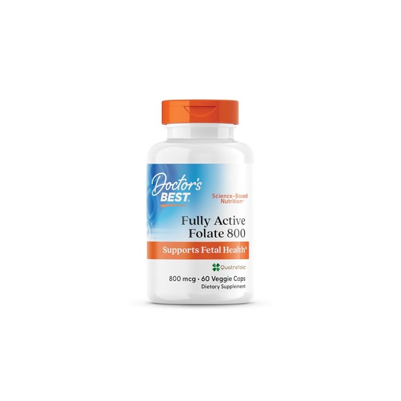 Doctors Best Fully Active Folate 800 with Quatrefolic, Supports Fetal
