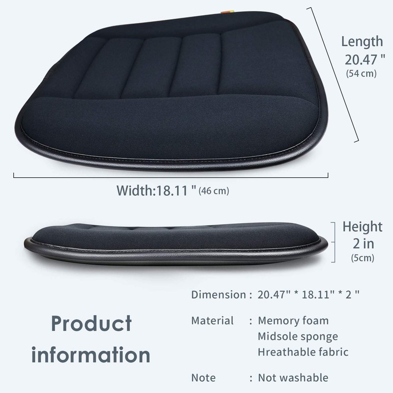RaoRanDang Car Seat Cushion Pad for Driving, Chair Cushion for