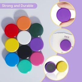 ZDZBLX Magnets for Magnetic Board, Pack of 80 Magnets Strong Magnet Fridge Magnets Fridge Magnets, Mini Magnets Small Whiteboard Magnets Colourful Round Magnets for Whiteboard, Pin Board, Photo (10