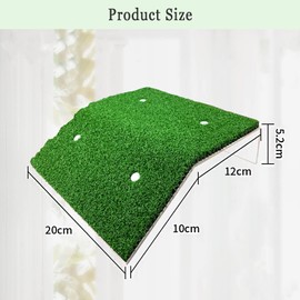 Monsully Simulation Lawn Platform, Turtle Climbing Ladder, Reptile Tortoise, Simulated Lawn Landscaping, for Turtles, Frogs, Newts, Salamander (20 x 10 x 12 x 5.2 cm)