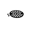 Westbrass 4" O.D. Sold Brass Shower Strainer Cover, Matte Black,