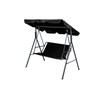 Replacement Swing Seat Cover for Garden Swing Black 120 x