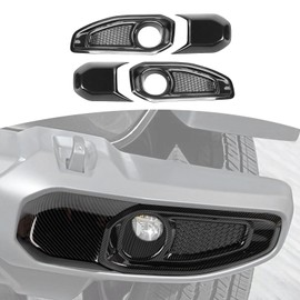 RT-TCZ for Wrangler JL Front Bumper Fog Light Trim Cover Compatible with Jeep Wrangler JL JLU Gladiator JT 2018-2024 Carbon Fiber Exterior Accessories 4pcs
