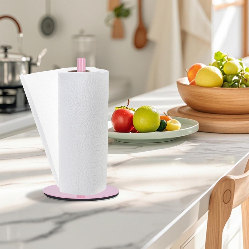Yeebeny Pink Paper Towel Holder Countertop, Pink Towel Holder Countertop