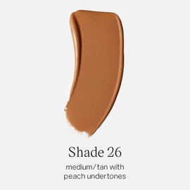 Saie Glowy Super Skin Tint Liquid Foundation - Weightless + Dewy Foundation with Lightweight Medium Coverage - Hydrating Face Makeup + Skin Care Serum Hybrid with Hyaluronic Acid - Shade 26 (1.01 oz)