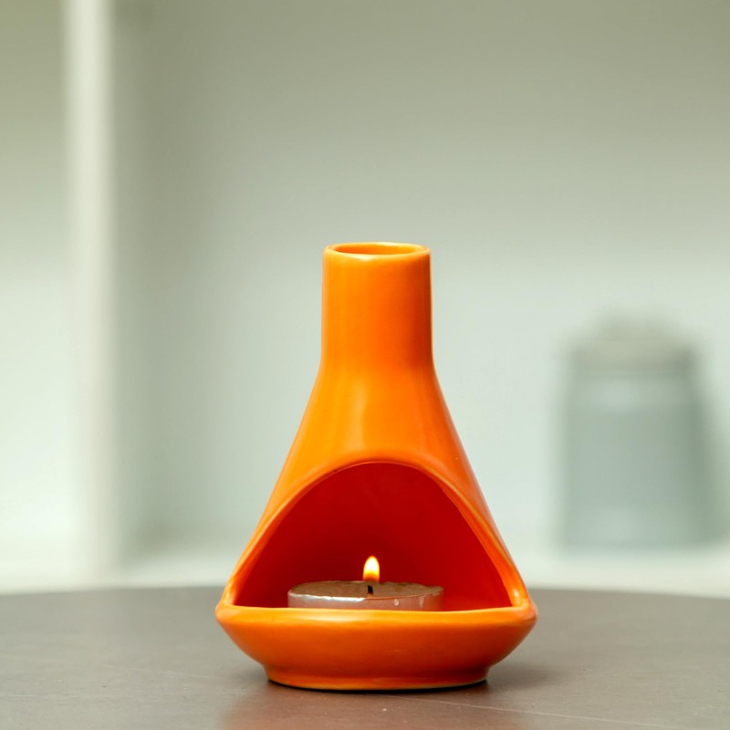 MOUGIGI Handmade Ceramic Chiminea Palo Santo Holder - Modern Medieval