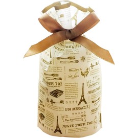 PXLAATY Bowknot Packing Bags, Foldable Bottom, Cute for Gift Wrapping, Pack of 10 (Iron Tower Pattern)