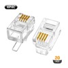 EZYUMM 20PCS RJ9(RJ9/RJ10/RJ22) 4P4C Telephone Cable Modular Plug Connector for