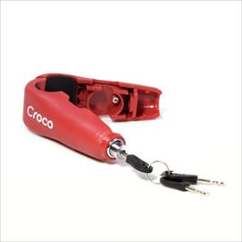 Blackstone Alarm Grip Lock with 130 db Alarm Waterproof Scooter E-Bike Motorcycle Anti-Theft Security Handle Bar Grip Lock Brake Lever Lock (Red)