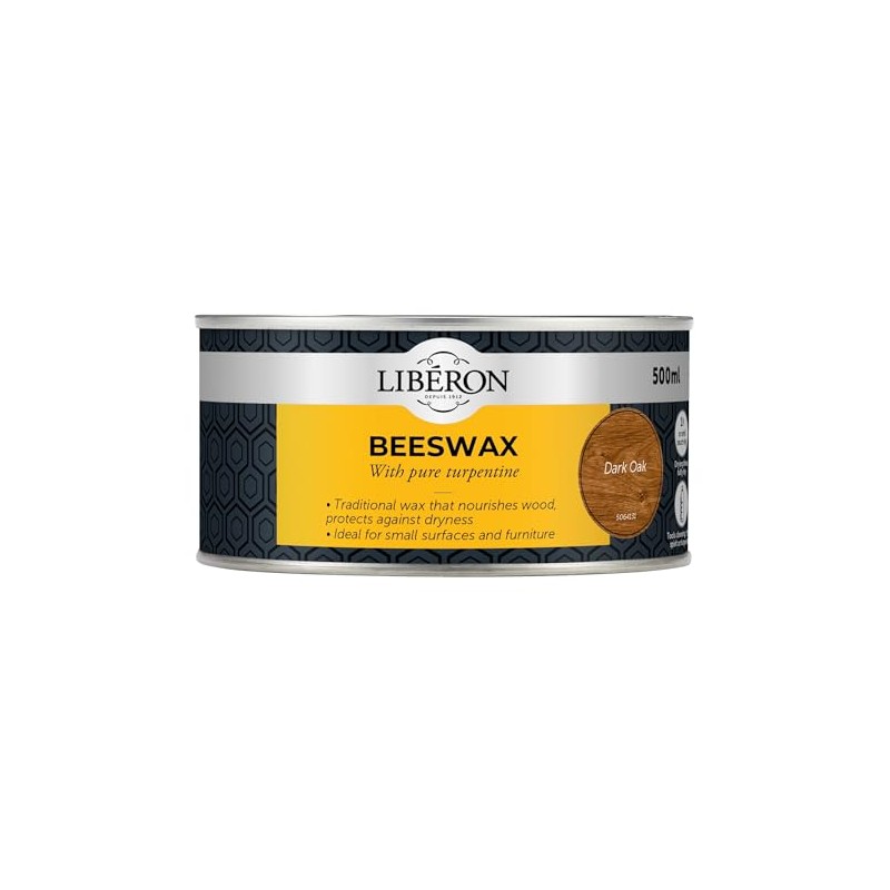 LIBERON BEESWAX PASTE 0.5L DARK OAK