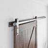 SMARTSTANDARD 6.6 Feet Brushed Nickel Barn Door Hardware Kit-Heavy Duty