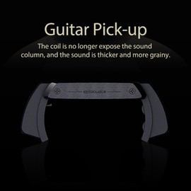 DOUBLE X1-Pro Guitar Pick-up Acoustic Guitar Preamp Professional Preamplifier Soundhole Pickup Magnetic Pickup & Microphone Dual Channel with Volumes Adjustable Reverb Function for 96-104mm Sound-hole