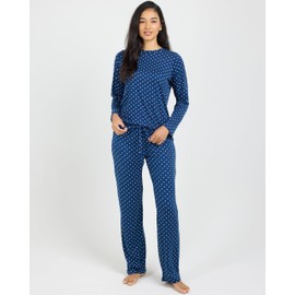 2 Pack: Long Sleeve Pajamas For Women Sets Womens Pajama Sets Two Piece Pj Summer Pijamas De Mujer Cotton Pjs Pants Loungewear Sleepwear Matching Ladies Bottoms Comfy Soft Pyjamas Teen Lightweight