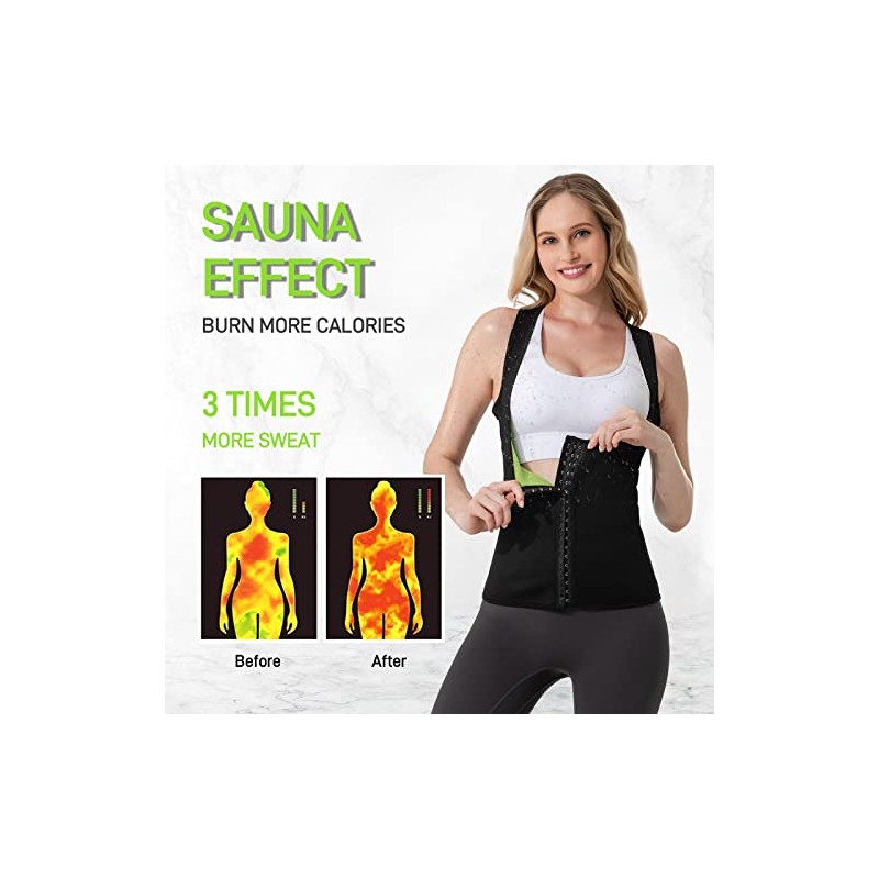 Portzon Chaleco de Neopreno para Entrenamiento de Cintura de Sauna
