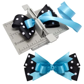 Bowdabra Combo Pack Bow Maker for Ribbon for Wreaths (Set of 4 Tools), Art Supplies Craft Kit Set, Bows for Crafts Wedding Decor, Arts and Crafts for Adults - Wreath Making Supplies Kit, Gray