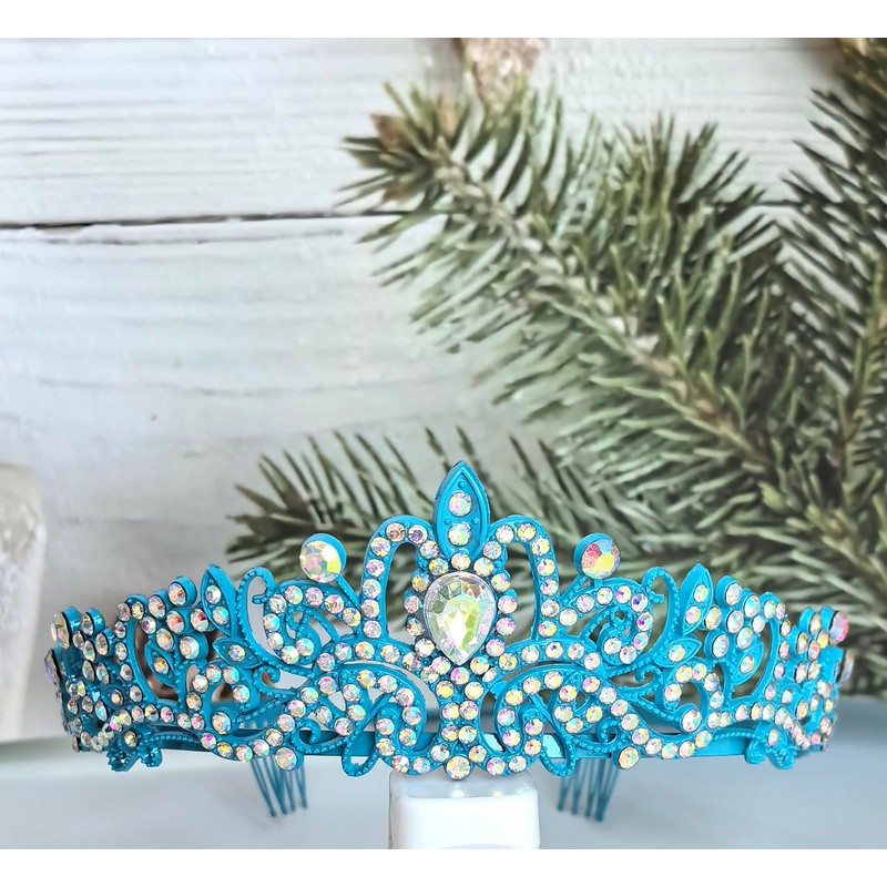 Bride To Be Sash Crystal Crown Kit Blue Bridal Shower