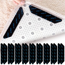 Quelcc 32 Pieces Anti-Slip Rug Grippers, Washable Reusable Rug Grippers from Rug to Carpet, Rug Pads For Laminate Floor and Wooden Floors, Carpet Grippers or All Kinds Of Rugs