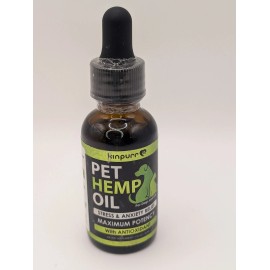 Pet Hemp Oil Stress Anxiety Relief for Dogs Cats 1 Oz Dietary Supplement