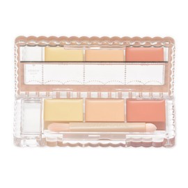Canmake Color Mixing Concealer 04 Red Beige, 0.15 oz (4.2 g) Concealer 3-Color Palette for Under-Eye Circles and Dullness