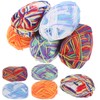 TEHAUX Cotton Yarn Knitting Blanket Yarn Multicolor Gradient Wool for