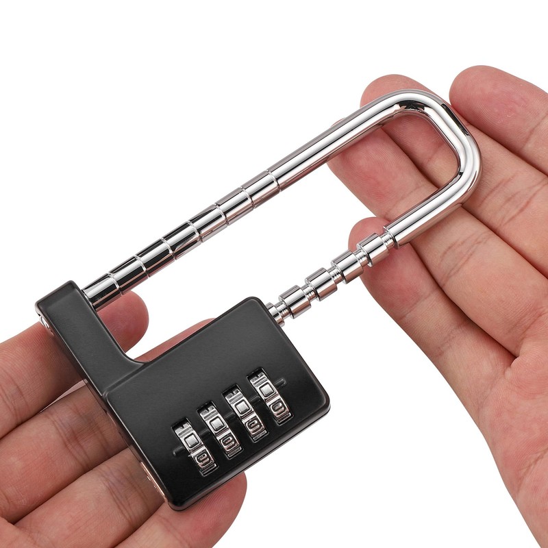 Filhome Combination Lock with Shackle Long 4 Digit Combination Lock