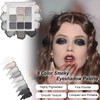 EONFAVE Smoky Eyeshadow Palette - 9 Colours Black Grey White