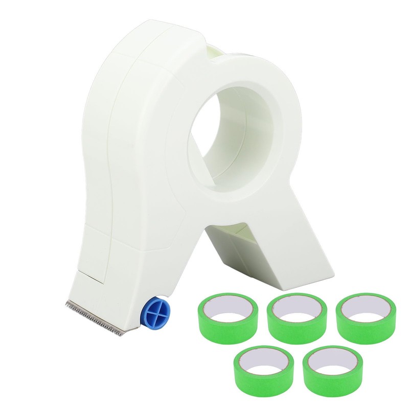Masking Tape Applicator Tool with 5 Rolls Green Tape, Efficient