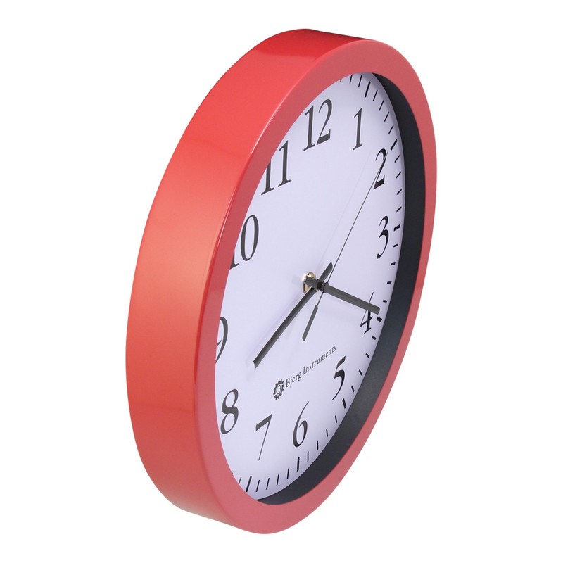 Bjerg Instruments Modern 12" Steel Enclosure Silent Wall Clock with