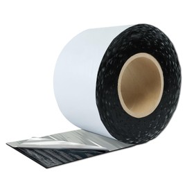 BXI Fluorocarbon Film Asphalt Waterproof Tape, 4 Inches X 32 Feet, Weatherproof Sealing Membrane, Self-Adhesive SBS Modified Bitumen Flashing Sealant Patch, Seam Leak for Roof Window Driveway Repair