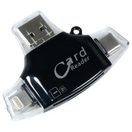 BoxWave Smart Gadget Compatible with YUMKEM Android Tablet U221 (10.1 in) - AllReader SD Card Reader, microSD Card Reader SD Compact USB - Jet Black