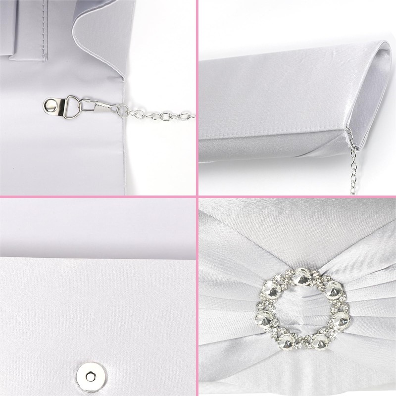 pfoosnd Womens Evening Bag Sparkly Bow Rhinestone Clutch Purses for