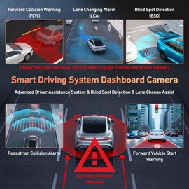 Car Camera - Dash Cam Front and Rear, 4K Dash Camera for Cars Built-in 5.8G WiFi GPS ADAS Dashcam,3.2" IPS Screen Dash Cam with Free 32GB Card,G-Sensor,Loop Recording,WDR,Night Vision Dashboard Camera