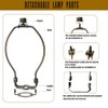 Lamp Harp 7" Antique Brass, E26 UNO & Standard Rod