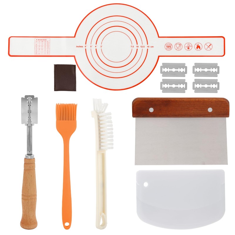 Dough Whisk with Sourdough Scoring Tool,Bread Making Tools and Baking