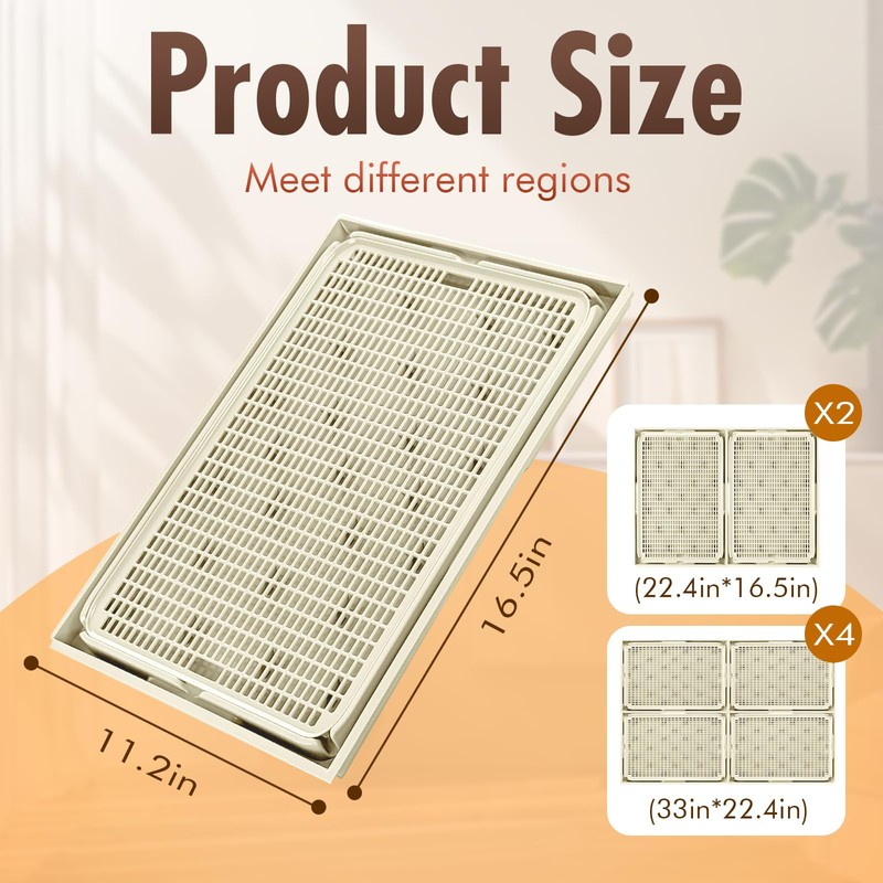 Rarenut 2Pack Cat Litter Mat 16.5"x11.2" Litter Mat, Expandable Interlocking,