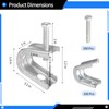 100 Pcs Beam Clamps - Screw in Hooks for Flanges,