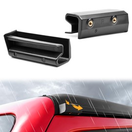 2 PCS Car Roof Gutter for 2018-2025 Jeep Wrangler JL 4XE Gladiator JT Accessories, Car Rain Gutter, ABS Anti-Scratch Wear-Resistant Environmentally Friendly Soft Rubber Rain Diverter Modification