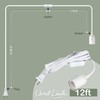 JACKYLED Extension Hanging Lantern Cord Cable UL 12Ft E26 E27