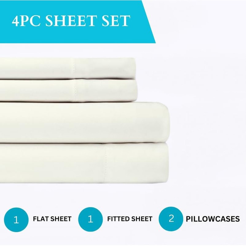 Cotton Bed Sheets - 100% Cotton - 500 Thread Count